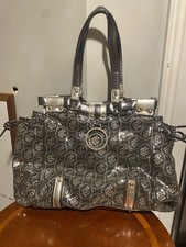 Rocawear Y2K Metallic Sequin Logo Pattern Faux Leather Trim Purse RARE Vintage