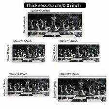 1 Large-sized Esports Gaming Mouse Pad Featuring a Black and White Chess Art-s