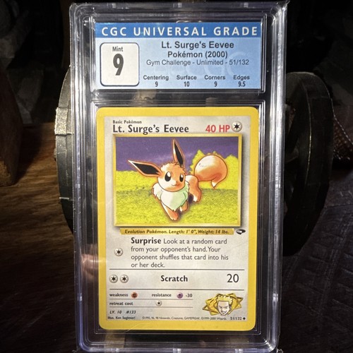 Lt. Surge's Eevee (Unlimited) graded CGC 9 for sale on eBay