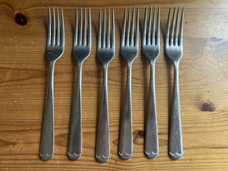 6 x Forks Cutlery Firth Stainless Steel made in Sheffield England