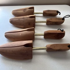 Johnston & Murphy Rochester Wood Shoe Trees Made In U.S.A. Vintage Lot Of 4