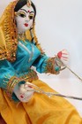 VTG Beautiful Handmade Indian Doll Woman Churning Butter Pottery Face & Hands  — photo 6