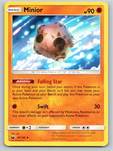 2018 POKEMON MINIOR CELESTIAL STORM 83/168 UC NM A64256 FREE S&H