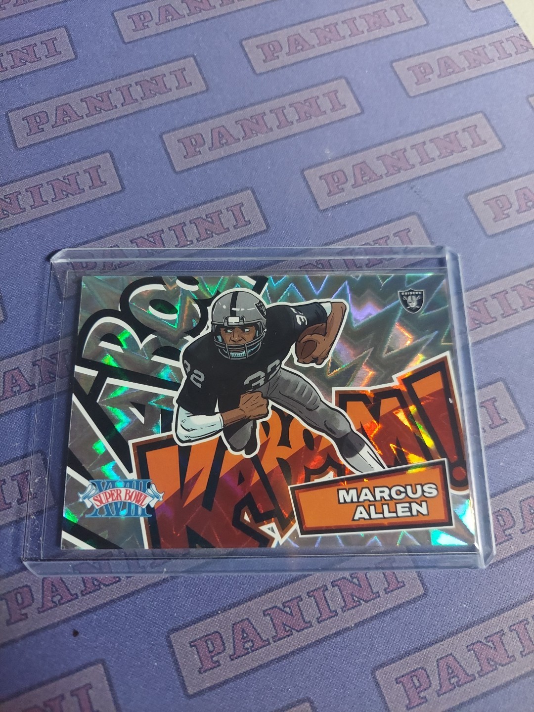 2025 Absolute Football Marcus Allen SSSP Horizontal Kaboom Raiders CLEAN, RARE!