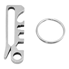 Rattlesnake Key Ring Tool Lightweight 14g Stainless Steel Bottle Opener Hex Set