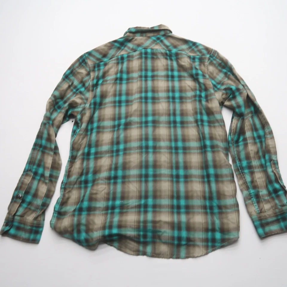 Volcom Workwear Mens Button Up Shirt Size Large Green Plaid Flannel Long Sleeve - Image 2 of 4