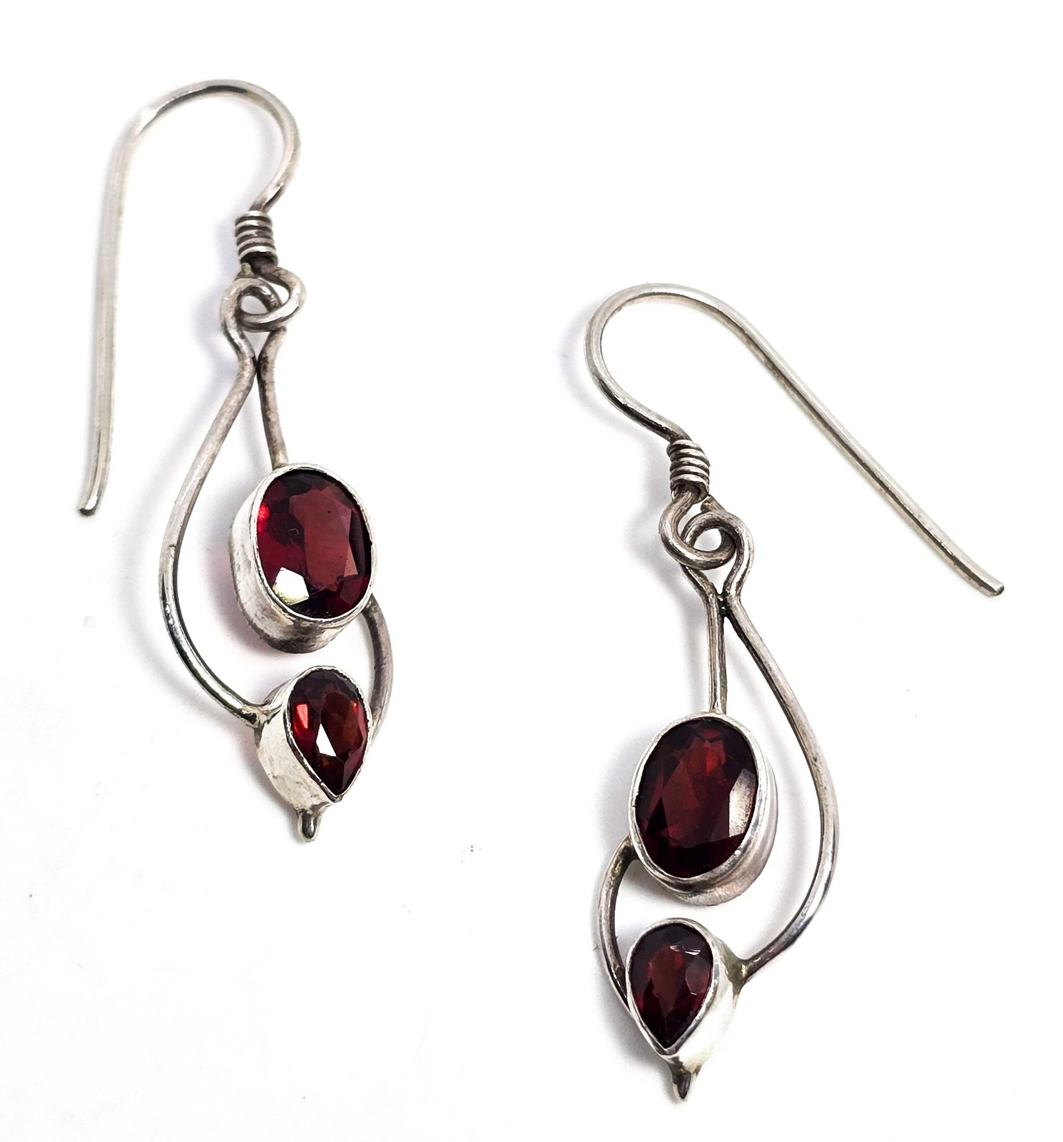 Garnet deep red large multi gemstone abstract ste… - image 3