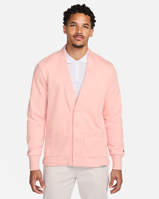 Nike Men's Golf Cardigan Standard Issue Size M FB5464-800 Pink | eBay