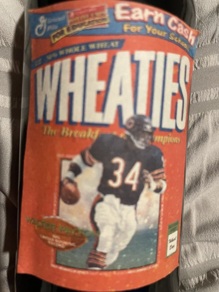 Botella de cerveza Wheaties Rhino Chaser con etiqueta Walter Payton, **RARA** Foto 4 de 4