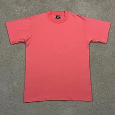 Vintage 90's Screen Stars Pink Single Stitch 50/50 T Shirt Size Large