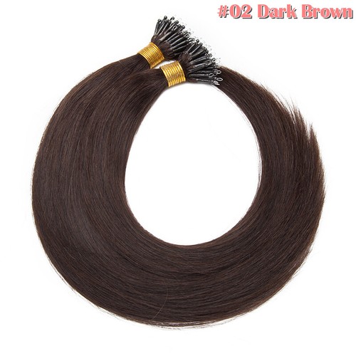 Nano Ring Tip 100% Remy Human Hair Extensions Micro Loop Beads Ombre Thick 150G - Picture 44 of 83
