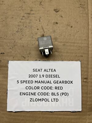 Seat Altea 2007 1.9 Diesel - 4-Pin Black Relay 53 Multi-Use 141951253