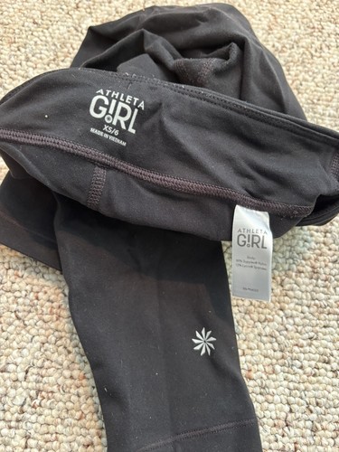 Athleta Girl Capri Size XS/6 High Rise Chit Tight Capri Nylon Spandex Black - Picture 3 of 3