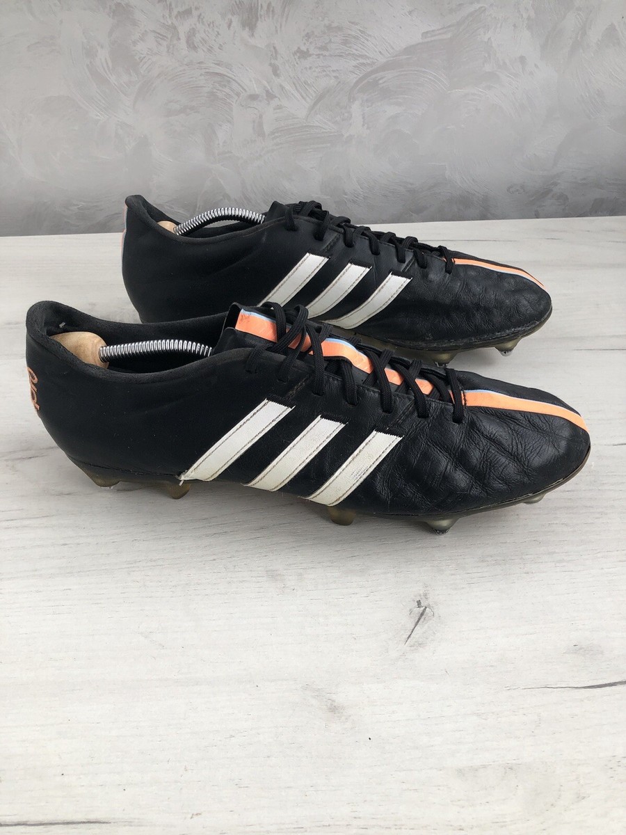 Adidas 11Pro SG Leather Black Orange Football Rare Cleats