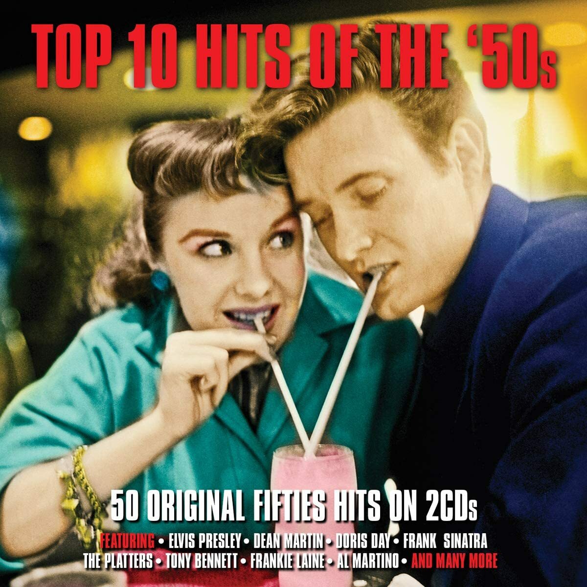 Top 10 Hits Of The 50s 2-CD NEW SEALED Elvis Presley/Kay Starr/Dean Martin+