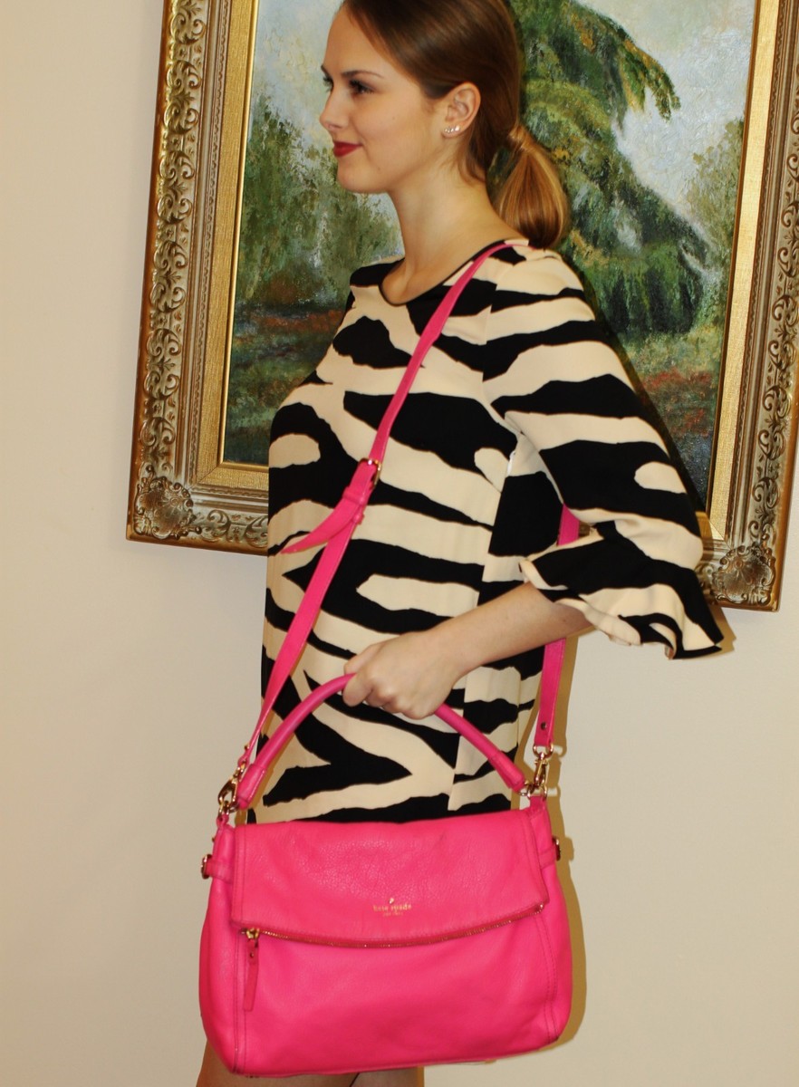 RARE HOT PINK Kate Spade Cobble Hill Little Minka SOFT BUTTERY