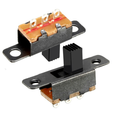 50stk. 5mm Vertikal Schiebeschalter SPDT 2Position 3Anschluss PCB Platte Rastung