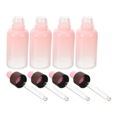  4pcs Glas Drop -Flaschen leere ätherische Ölflaschen tragbare Reiseflaschen