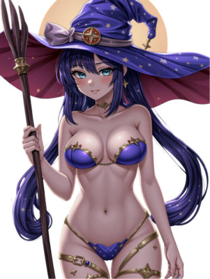 Mona Genshin Impact Waifu Weatherproof Anime Sticker 6'' Car Decal