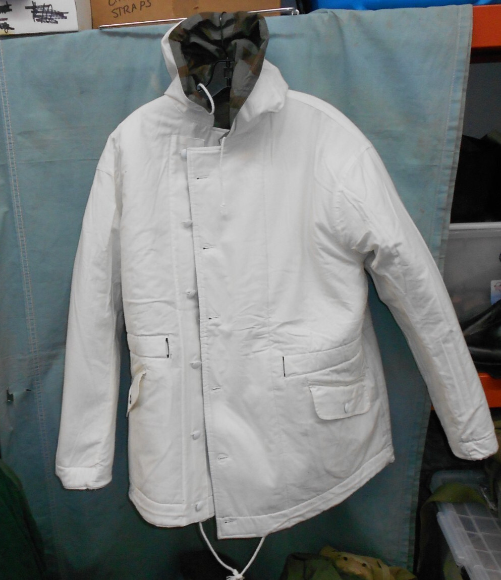 Mil-Tec German Splinter Pattern White Reversible Heavy Winter Parka Large NEW