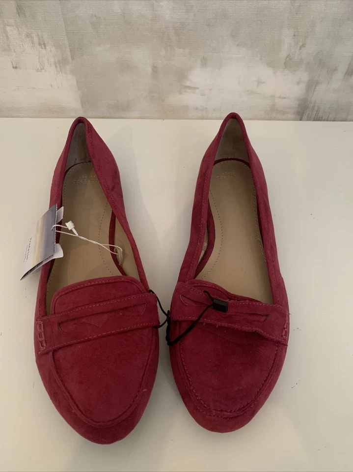 Chaussures Mocassin Rose Fushia Touché Suédine Trafaluc Zara P39 Neuf - Photo 2/4