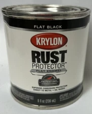 KRYLON Rust Protector and Preventative Enamel with Primer Half-Pints FLAT Black