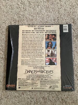 DANCES WITH WOLVES Laserdisc (LD, 1990) Kevin Costner Laser Disc