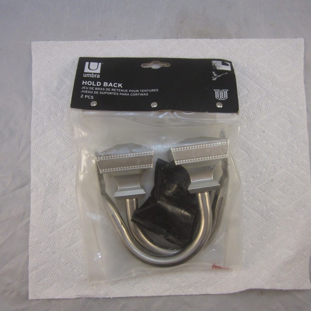 Umbra Allegro Quincy Holdbacks Tiebacks in Plated Nickel Set of 2 for