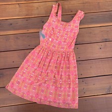 Forever 21 Size Medium Pink Paisley Print Criss Cross Back Mini Dress