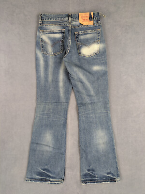 Levi's Jeans 529 Vintage Y2K W26 L32 Blau Bleach Wash Bootcut Hippie Babacool