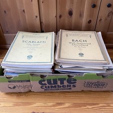 HUGE Lot Antique SHEET MUSIC Collection Piano Debussy Bach Peters Recorder NICE