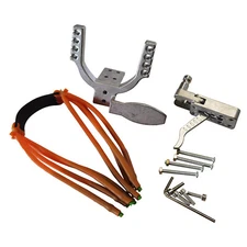 Mechanical dual-axis slingshot guide Stainless Steel 8 Hole Rubber Bracket DIY-W