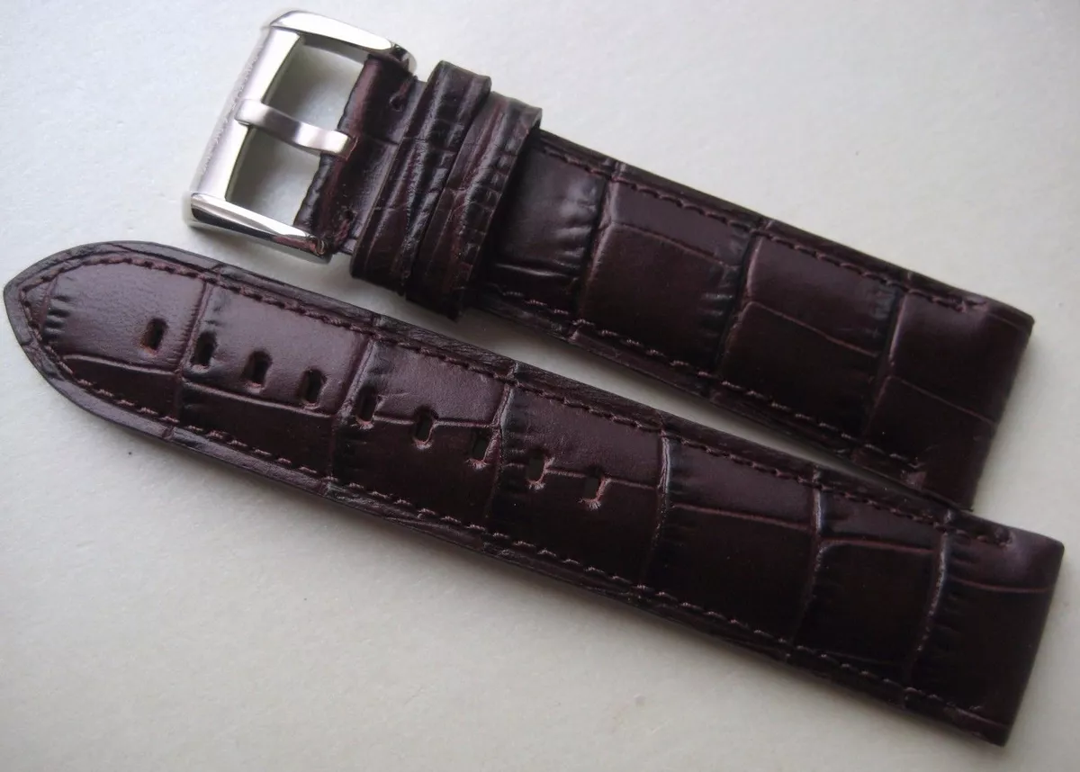 GENUINE EMPORIO ARMANI WATCH STRAP BAND BROWN LEATHER 22 mm
