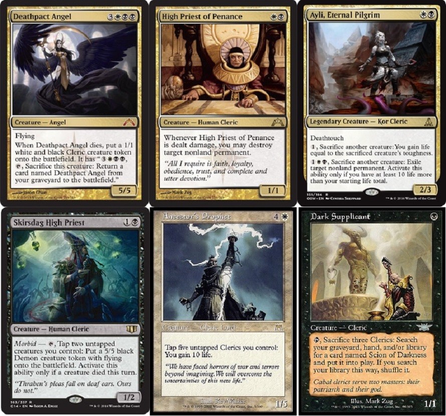 Crazy Clerics Deck featuring Deathpact Angel and Ayli for MTG 60 Cards