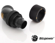 Bitspower 45-Degree Dual Rotary Compression CC6 7/16" ID, 5/8" OD, Matte Black