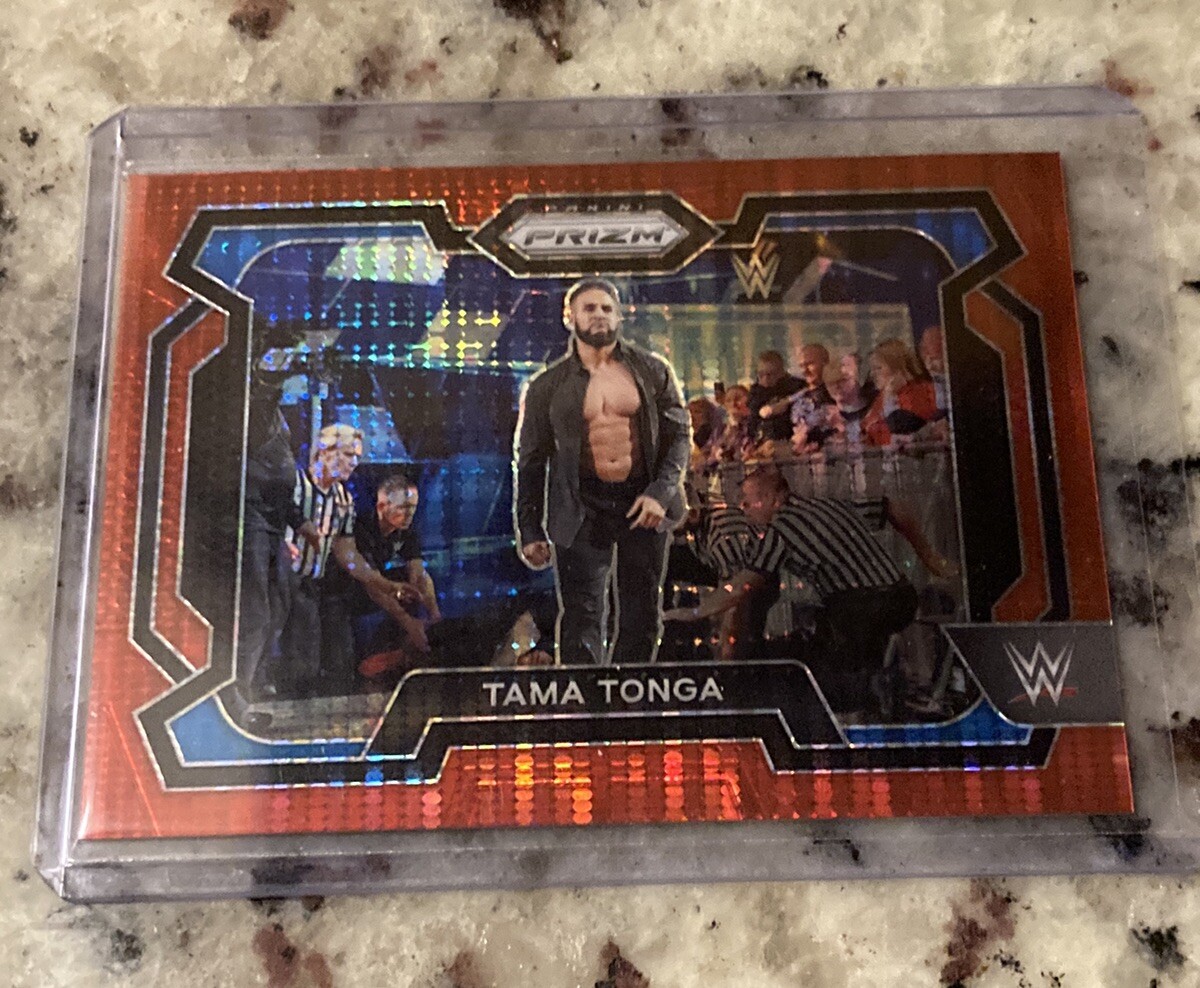 2024 Panini WWE Prizm Tama Tonga Red Pulsar Prizm Parallel 364/399