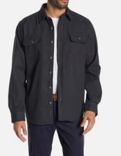 Weatherproof Original Vintage Men's  Dark Grey Button Up - Size Lg