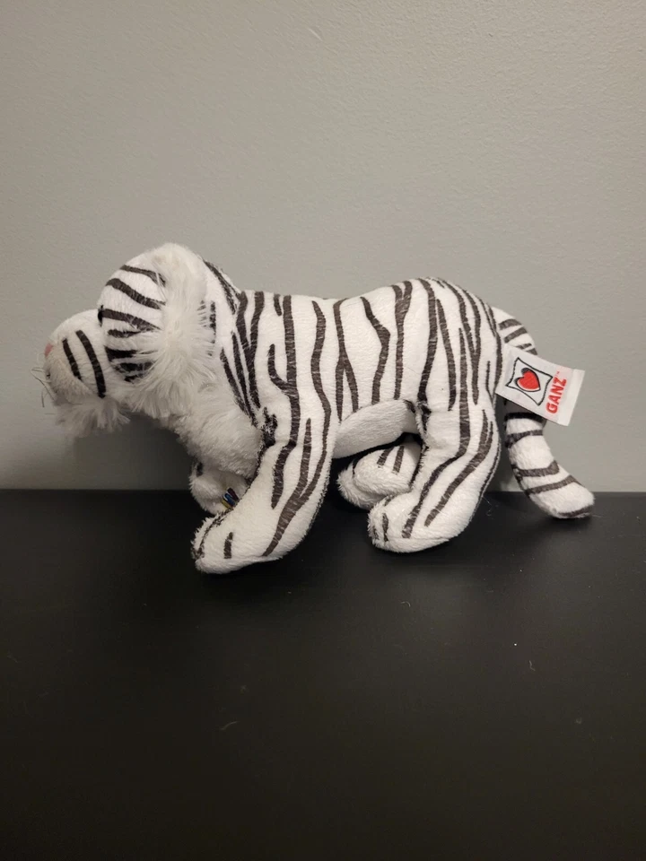 Webkinz White Tiger Plush HM614 GANZ Used White And Black (READ DESC) - Image 2 of 4