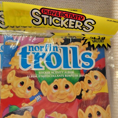 1992 Trolls Play & Activity Stickers Diamond Album & Sticker Packs 2306102
