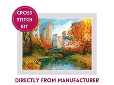 RIOLIS Counted Cross Stitch Kit 2094 Central Park- Golden Park in a City View