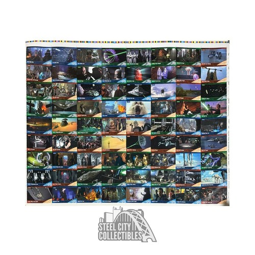 1997 Topps Star Wars Widevision Trading Cards Uncut Sheet