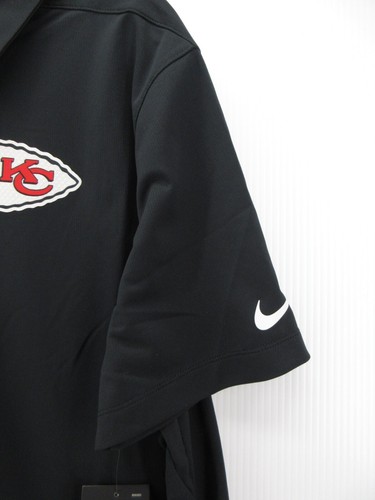 Kansas City Chiefs Polo Shirt Men Large Black Nike Football NFL Standard Fit NEW - Picture 3 of 16