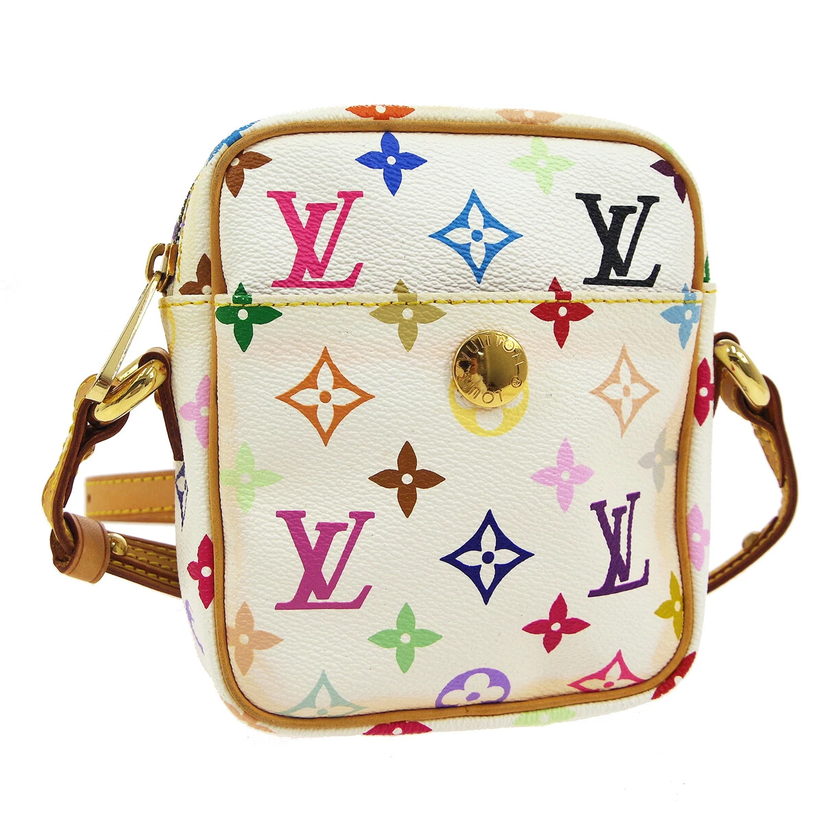 Louis Vuitton Rift White Canvas Shoulder Bag (Pre-Owned)