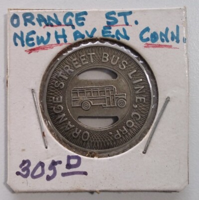 New Haven Connecticut Token Vintage Mid Century Lucky Coin Rare Orange St. D 