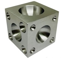 Steel Doming Dapping Block 3" Square Forming Cube 25 Cavities 4.25 - 60mm