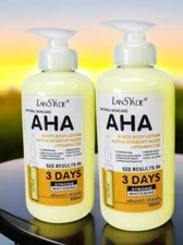 2-Pack AHA Strong Brightening Body Lotion Hydroxy Acid Vitamin C Whitening 500ml