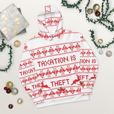 Taxation is Theft Ugly Christmas Sweater Unisex Hoodie