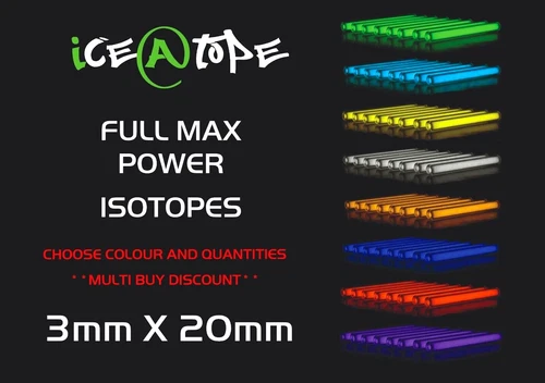 ICEATOPE 3MM X 20MM Isotopes GTLS Vials Trigalight Betalight BETALIGHTS CARP 