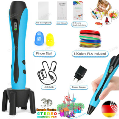 3D Stifte Set Kinder 3DDruckStift mit 12 Farben 120ft PLAFilament 3D