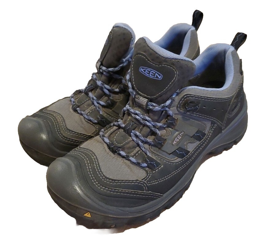 Scarpe basse da donna Keen Stayton taglia 7 5 grigie nere viola costruite in America USA vegan